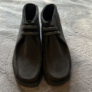 Clarks Black Suede Ankle Boots